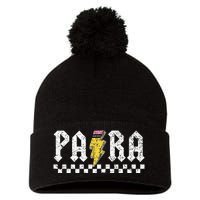 Para Squad Paraprofessional Para Teacher Pom Pom 12in Knit Beanie