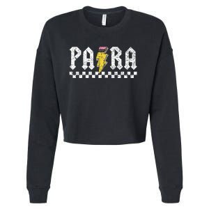 Para Squad Paraprofessional Para Teacher Cropped Pullover Crew