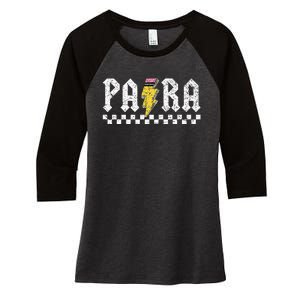 Para Squad Paraprofessional Para Teacher Women's Tri-Blend 3/4-Sleeve Raglan Shirt