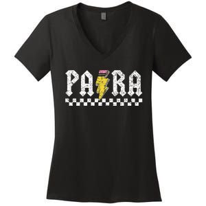 Para Squad Paraprofessional Para Teacher Women's V-Neck T-Shirt