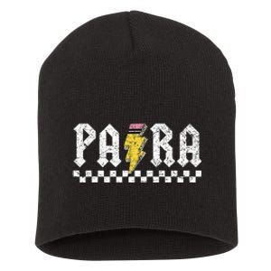 Para Squad Paraprofessional Para Teacher Short Acrylic Beanie