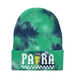 Para Squad Paraprofessional Para Teacher Tie Dye 12in Knit Beanie