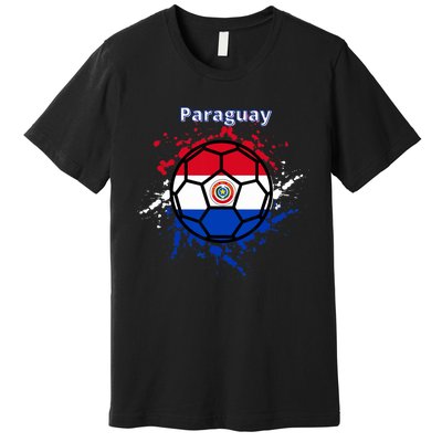 Paraguay Soccer Paraguayan Flag Futbol Fan Jersey Premium T-Shirt