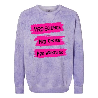 Pro Science Pro Choice Pro Wrestling Colorblast Crewneck Sweatshirt