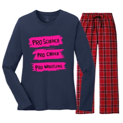 Pro Science Pro Choice Pro Wrestling Women's Long Sleeve Flannel Pajama Set 