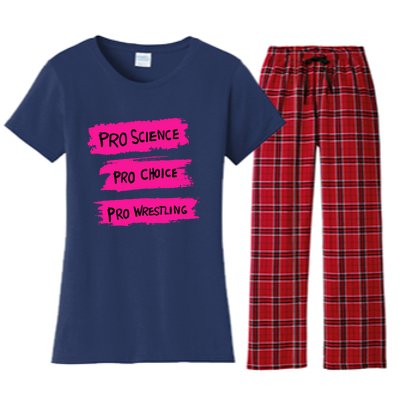 Pro Science Pro Choice Pro Wrestling Women's Flannel Pajama Set