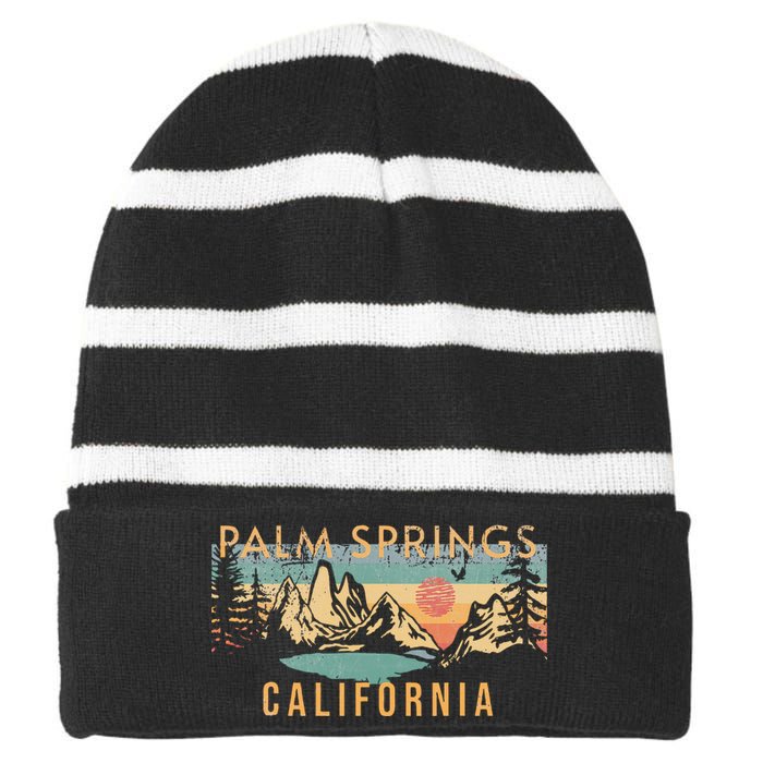 Palm Springs Striped Beanie with Solid Band