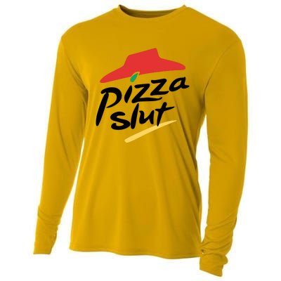 Pizza Slut Parody Funny Pizza Hut Cooling Performance Long Sleeve Crew