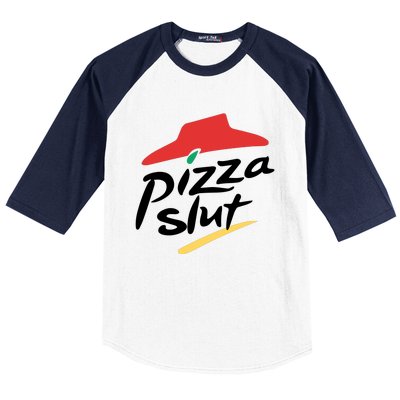 Pizza Slut Parody Funny Pizza Hut Baseball Sleeve Shirt