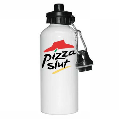 Pizza Slut Parody Funny Pizza Hut Aluminum Water Bottle 