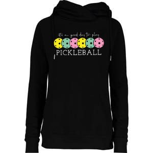 Pickleball Sport Womens Funnel Neck Pullover Hood