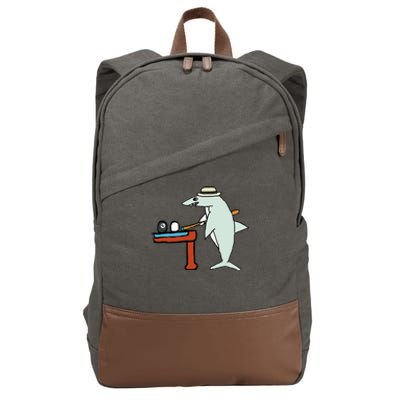 Pool Shark Cotton Canvas Backpack