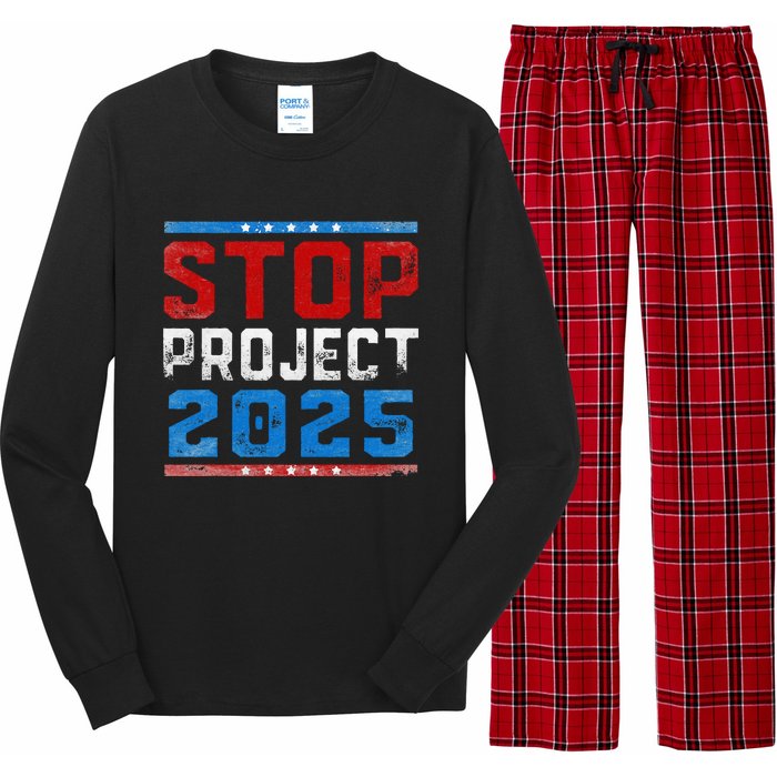 Prodemocracy Stop Project 2025 Presidential Election 2024 Long Sleeve Pajama Set