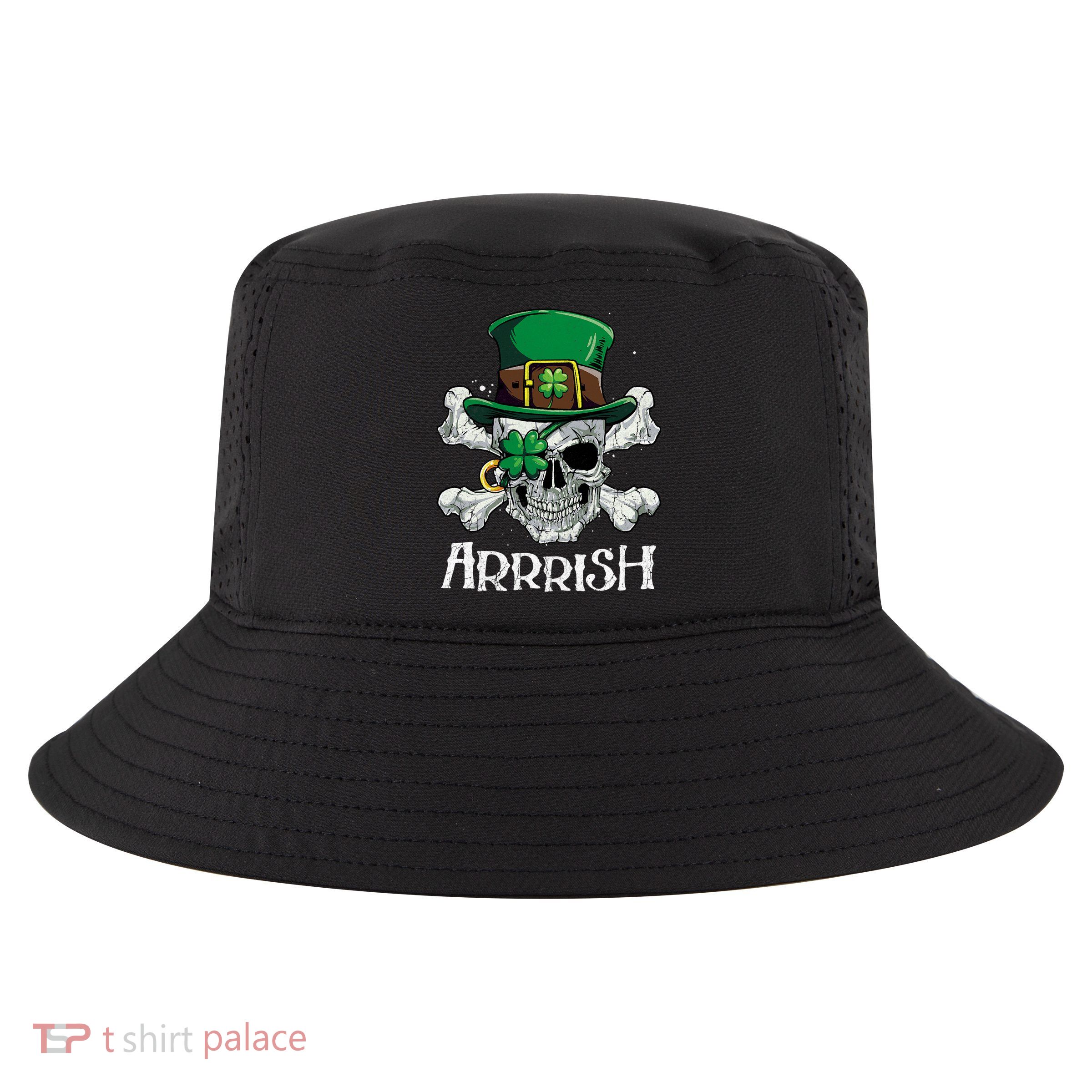 Pirate St Patricks Day Arrrish Leprechaun Cool Comfort Performance Bucket Hat