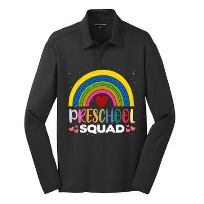 Preschool Squad Pregiftkindergarten Teacher Student Preschooler Great Gift Silk Touch Performance Long Sleeve Polo