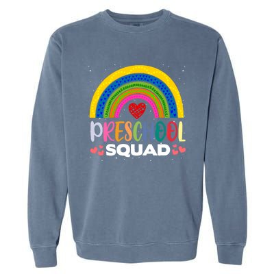 Preschool Squad Pregiftkindergarten Teacher Student Preschooler Great Gift Garment-Dyed Sweatshirt