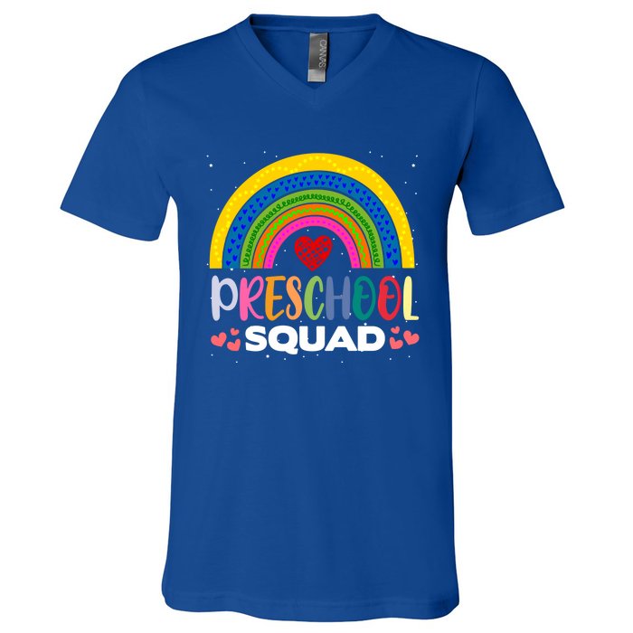 Preschool Squad Pregiftkindergarten Teacher Student Preschooler Great Gift V-Neck T-Shirt