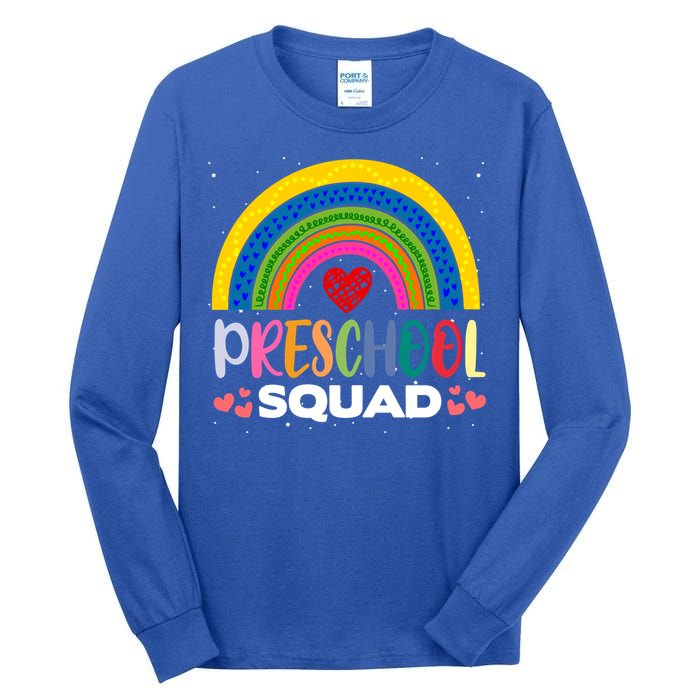 Preschool Squad Pregiftkindergarten Teacher Student Preschooler Great Gift Tall Long Sleeve T-Shirt