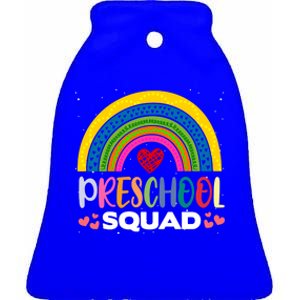 Preschool Squad Pregiftkindergarten Teacher Student Preschooler Great Gift Ceramic Bell Ornament