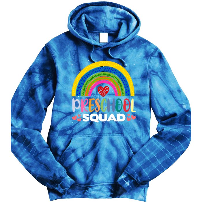 Preschool Squad Pregiftkindergarten Teacher Student Preschooler Great Gift Tie Dye Hoodie