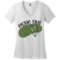 pickle slut  Women's V-Neck T-Shirt