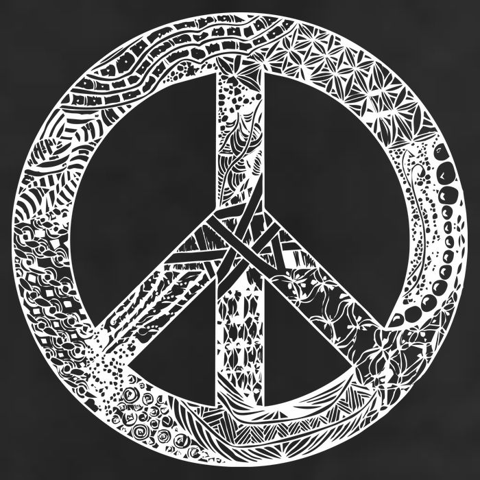 Peace Symbol Adult Drive Performance Visor