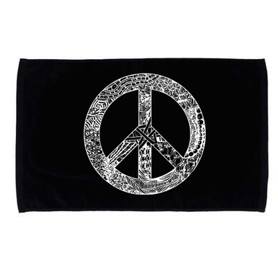 Peace Symbol Microfiber Hand Towel