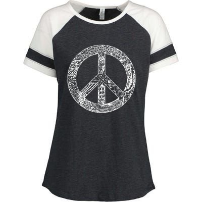 Peace Symbol Enza Ladies Jersey Colorblock Tee