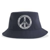 Peace Symbol Sustainable Bucket Hat