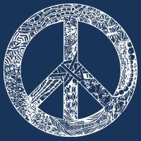 Peace Symbol Sustainable Bucket Hat