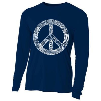 Peace Symbol Cooling Performance Long Sleeve Crew