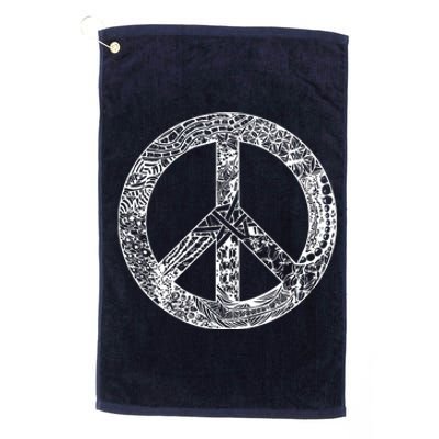 Peace Symbol Platinum Collection Golf Towel