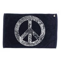 Peace Symbol Grommeted Golf Towel