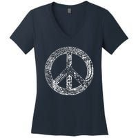 Peace Symbol Women's V-Neck T-Shirt