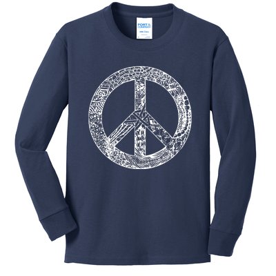 Peace Symbol Kids Long Sleeve Shirt