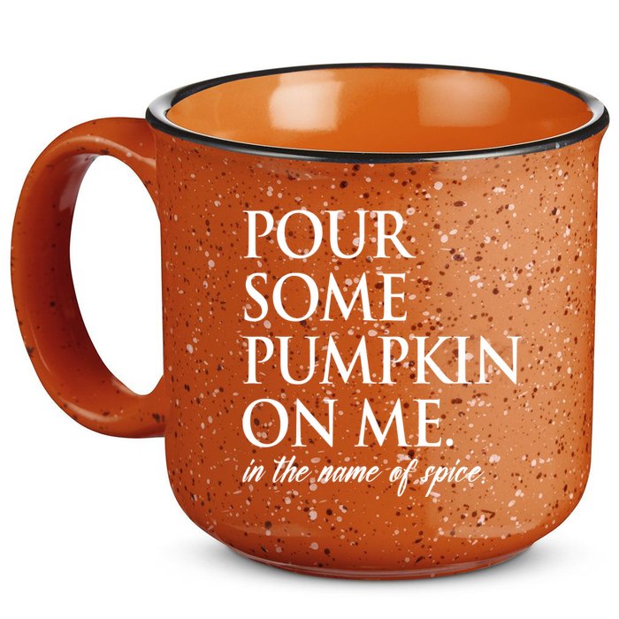 Pour Some Pumpkin On Me In The Name Of Spice Funny Fall 15oz Campfire Ceramic Mug