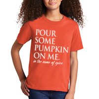 Pour Some Pumpkin On Me In The Name Of Spice Funny Fall Kids T-Shirt