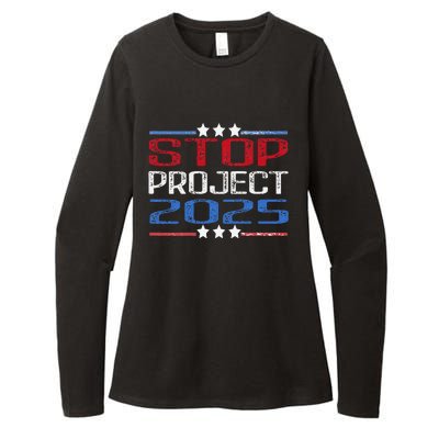 Prodemocracy Stop Project 2025 Presidential Election 2024 Womens CVC Long Sleeve Shirt