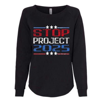 Prodemocracy Stop Project 2025 Presidential Election 2024 Womens California Wash Sweatshirt