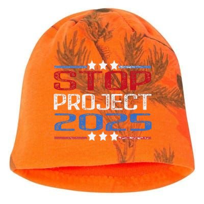 Prodemocracy Stop Project 2025 Presidential Election 2024 Kati - Camo Knit Beanie