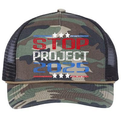 Prodemocracy Stop Project 2025 Presidential Election 2024 Retro Rope Trucker Hat Cap