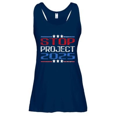 Prodemocracy Stop Project 2025 Presidential Election 2024 Ladies Essential Flowy Tank