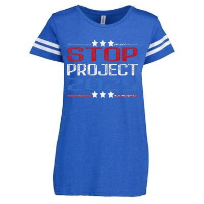 Prodemocracy Stop Project 2025 Presidential Election 2024 Enza Ladies Jersey Football T-Shirt