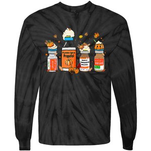 Pumpkin Spice Propofol Ativan Versed Haldol Halloween Nurse Tie-Dye Long Sleeve Shirt