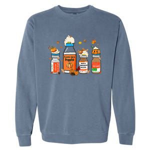 Pumpkin Spice Propofol Ativan Versed Haldol Halloween Nurse Garment-Dyed Sweatshirt