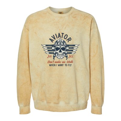 Pilot Skull Colorblast Crewneck Sweatshirt