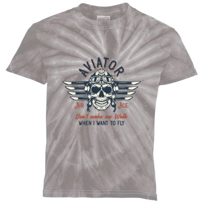 Pilot Skull Kids Tie-Dye T-Shirt