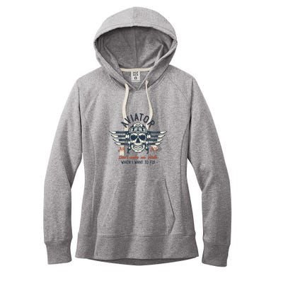 Pilot Skull Women's Fleece Hoodie