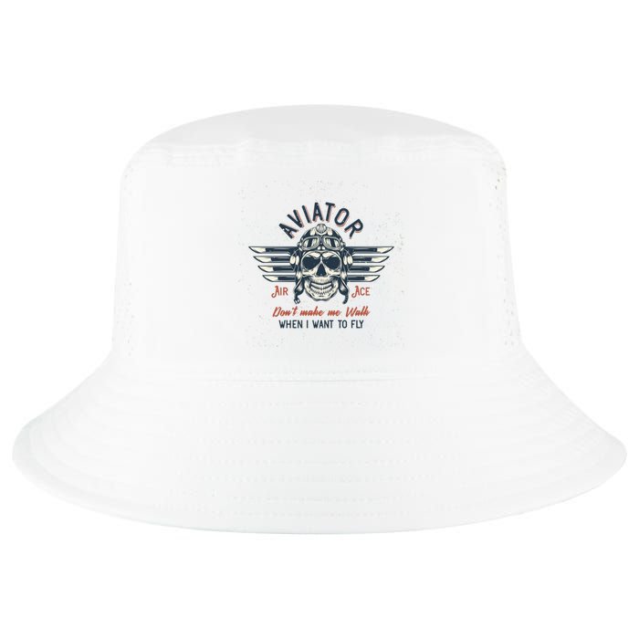 Pilot Skull Cool Comfort Performance Bucket Hat