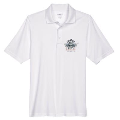 Pilot Skull Men's Origin Performance Pique Polo